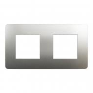 Рамка двойная Schneider Electric Unica New Studio Metal универсальная матовый хром/антрацит NU280456M