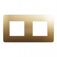 Рамка двойная Schneider Electric Unica New Studio Metal универсальная матовая медь/белый NU280457M