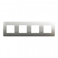 Рамка четырехместная Schneider Electric Unica New Studio Metal универсальная матовый хром/антрацит NU280856M