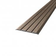 Порожек алюминиевый рифленый АЛЮПРО 38х2,35х2710 мм дуб мокко ПАС-1320мП40