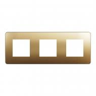 Рамка трехместная Schneider Electric Unica New Studio Metal универсальная матовая медь/антрацит NU280658M Рамка трехместная Schneider Electric Unica New Studio Metal универсальная матовая медь/антрацит NU280658M