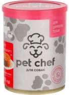 Паштет консервированный для собак для всех пород Pet Chef мясное ассорти 360 г