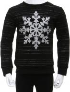 Джемпер унисекс Фламинго снежинка р.116 черный 817-214