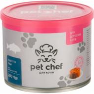 Паштет для дорослих котів Pet Chef з рибою 200 г