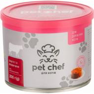 Паштет для дорослих котів Pet Chef з яловичиною 200 г