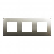 Рамка трехместная Schneider Electric Unica New Studio Metal универсальная матовая бронза/бежевый NU280651M Рамка трехместная Schneider Electric Unica New Studio Metal универсальная матовая бронза/бежевый NU280651M