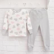 Пижама для девочек Blanka Сердца р.116 серый 110729