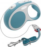Поводок-рулетка Flexi Vario S бирюзовый с серыми вставками до 12 кг 8 м