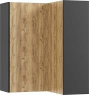 УЦЕНКА! Шкаф верхний угловой Грейд МС Идея Крафт 80-80х105х31,6 см дуб крафт золотой/графит (УЦ №3309)