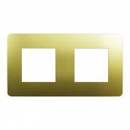 Рамка двомісна Schneider Electric Unica New універсальна золото NU280462M Рамка двомісна Schneider Electric Unica New універсальна золото NU280462M