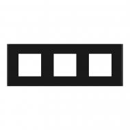 Рамка трехместная Schneider Electric Unica New универсальная черный NU600672