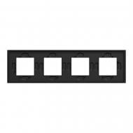 Рамка четырехместная Schneider Electric Unica Deco Material универсальная черный NU600872