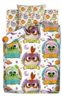 Комплект постельного белья 1.5 Angry Birds Птенчики белый