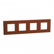 Рамка четырехместная Schneider Electric Unica Deco Material универсальная терракот NU600871