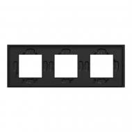 Рамка трехместная Schneider Electric Unica Deco Material универсальная черный NU600674