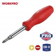 Викрутка зі змінними насадками WORKPRO 6 в 1 CR-V DYI WP221066