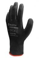 Рукавицы WURTH BASIC RED STRIPE черные с покрытием полиуретан S (7) 0899490117