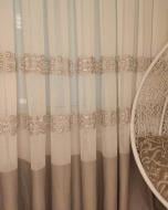 Тюль Барселона с вышивкой на льне 600x275 бежевый Декор-ін Тюль Барселона с вышивкой на льне 600x275 бежевый Декор-ін