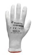 Рукавицы WURTH BASIC RED STRIPE белые с покрытием полиуретан L (9) 0899490129