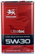 Моторное масло Wolver UltraTec 5W-30 4 л