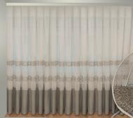 Тюль Барселона с вышивкой на льне 700x250 серый Декор-ін Тюль Барселона с вышивкой на льне 700x250 серый Декор-ін