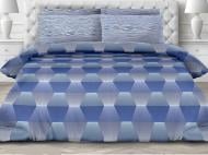 Комплект постельного белья 1.5 синий Ecotton
