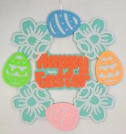 Вінок великодній Аплі Краплі з квітами №2