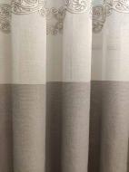 Тюль Барселона з вишивкою на льоні 400x265 сірий Декор-ін
