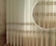 Тюль Барселона з вишивкою на льоні 400х270 світло-бежевий Декор-ін