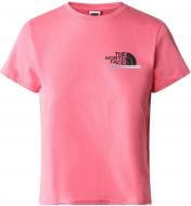 Футболка THE NORTH FACE W ES GRAPHIC FITTED S/S TEE NF0A83FJN0T1 р.XL розовый