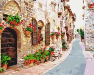 Картина по номерам Цветущая улица BS34015 40x50 см Brushme