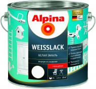 Емаль Alpina алкідна Weisslack GL білий глянець 2,5 л