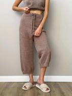 Брюки MISO вязаные пушистые р. onesize ( S/L) коричневый