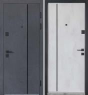 Двері вхідні Revolut Doors В-606 (квадро) модель 580/543 бетон антрацит / оксид 2050x850 мм праві