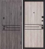 Двері вхідні Булат В-85 модель 544 дуб немо карбон / дуб немо срібний 2050x950 мм ліві