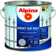 Емаль Alpina алкідна Direkt auf Rost 3 в 1 RAL5010 темно-синій глянець 2,5 л