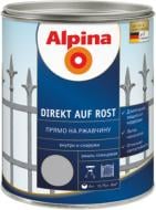 Эмаль Alpina алкидная Direkt auf Rost 3 в 1 RAL7040 светло-серый глянец 0,75 л