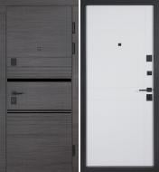 Дверь входная Булат В-83 модель 593/248 венге горизонт темный / белая шагрень 2050x850 мм правая