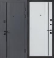 Дверь входная Булат В-85 модель 591 антрацит / белая шагрень 2050x850 мм левая