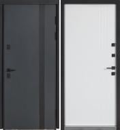 Дверь входная Булат Котедж модель 710/265 антрацит / белый атласный 2050x950 мм левая