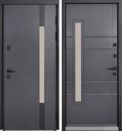 Двері вхідні Булат Котедж модель 705/431 антрацит 2050x950 мм праві