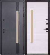 Дверь входная Булат Котедж модель 705/431 антрацит / белый атласный 2050x950 мм левая