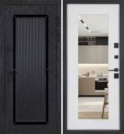 Дверь входная Булат В-83 модель 594/605 оксид черный / белая шагрень 2050x850 мм левая