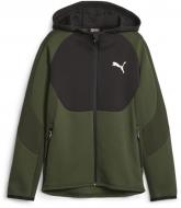 Джемпер Puma EVOSTRIPE FULL-ZIP HOODIE DK B 67627731 р.176 зеленый