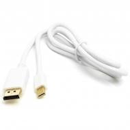 Кабель PowerPlant mini DisplayPort (M) – DisplayPort (M) 1 м білий (CA911868)