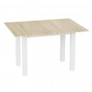 Стол-трансформер ART IN HEAD Фаст Glass 900(1200)x600x750мм дуб сонома/белый/белый