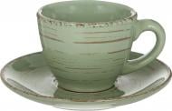 Чашка для кофе с блюдцем Antique Green 90 мл Bella Vita