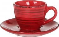 Чашка для кофе с блюдцем Antique Red 90 мл Bella Vita Чашка для кофе с блюдцем Antique Red 90 мл Bella Vita
