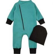 Комбинезон Dexter`s + шапочка из рубчика зеленый р.86 d21445