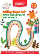 Набір для квілінгу папір кольоровий 3 мм х 420 мм 120 смужок MX61945Maxi